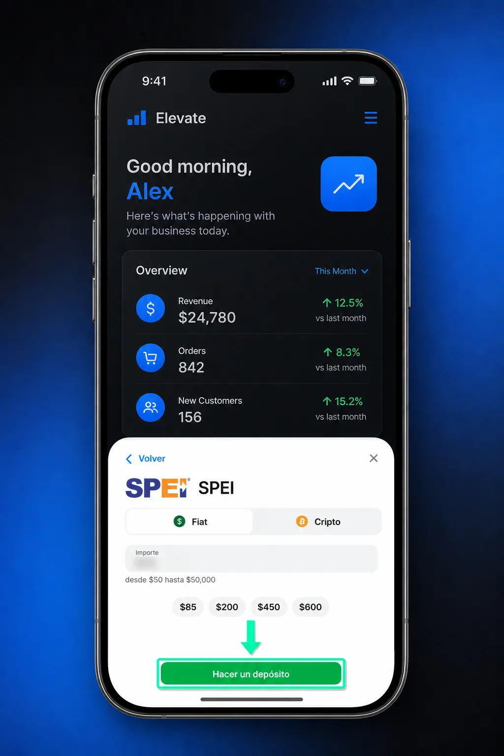 Pasos para depositar en la app de 1win desde México usando SPEI, OXXO Pay o Mercado Pago