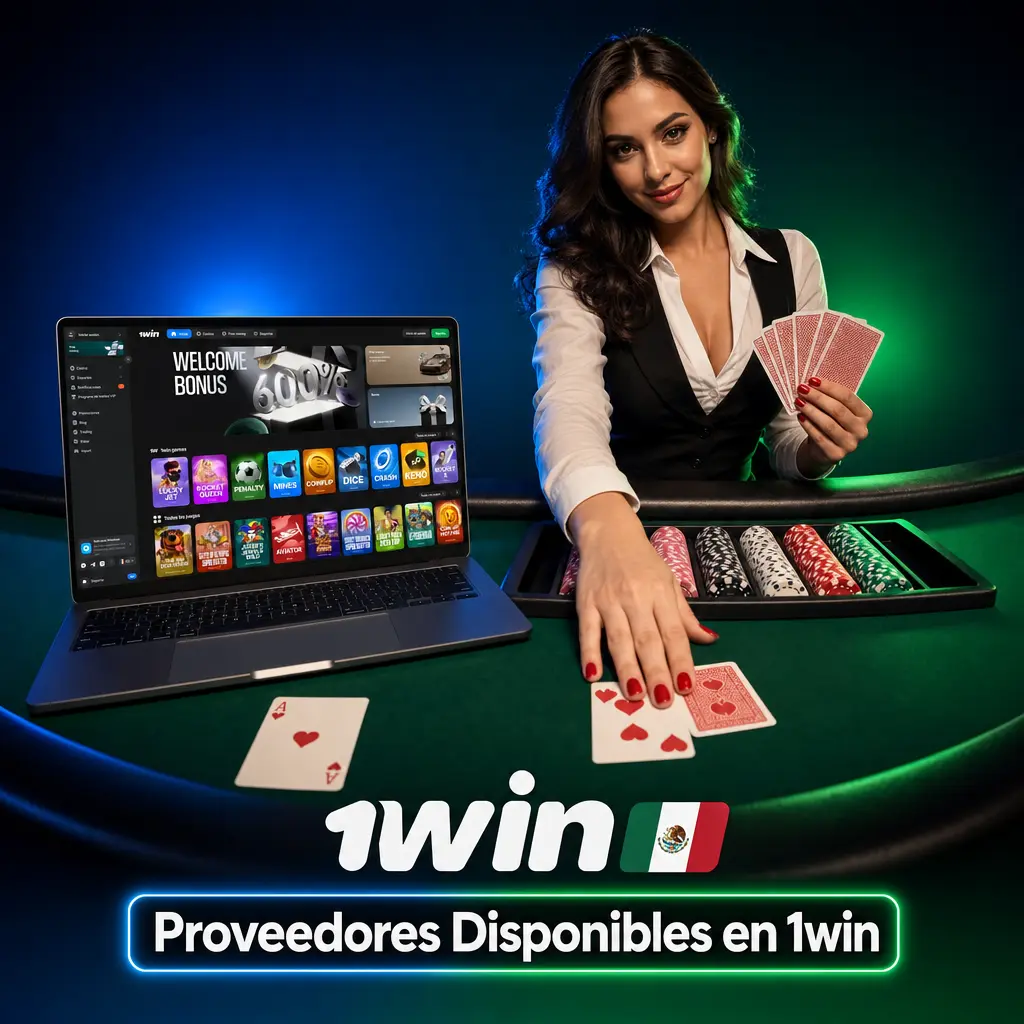Proveedores Evolution, Pragmatic Play y Playtech en 1win: mesas en vivo con crupieres en español para México